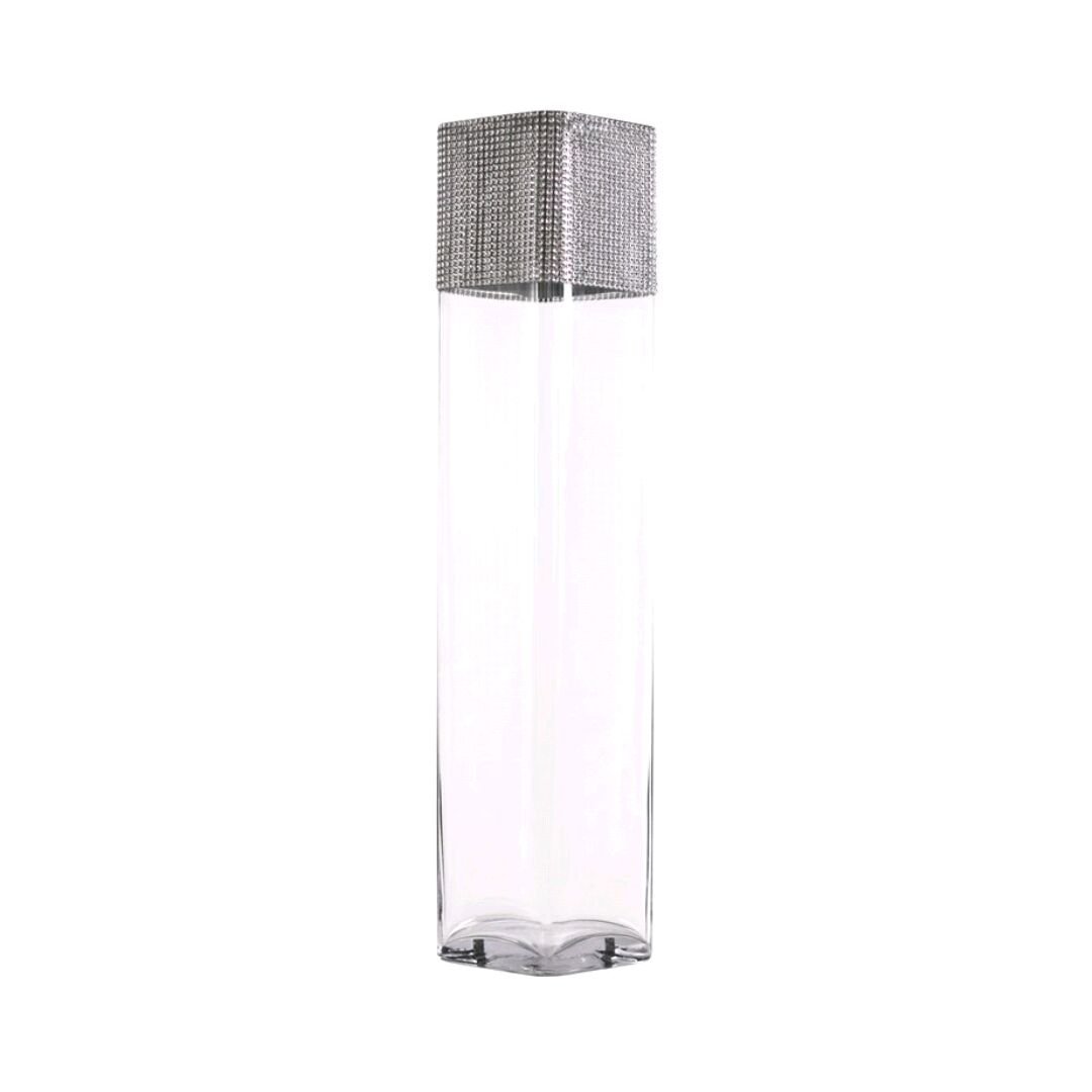 Glam Square Glass Vase - Ideal Furniture ES