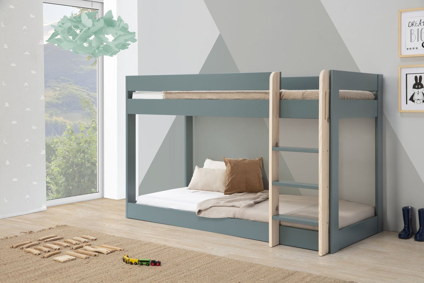 Montessori Bunk Bed Green - Ideal Furniture ES