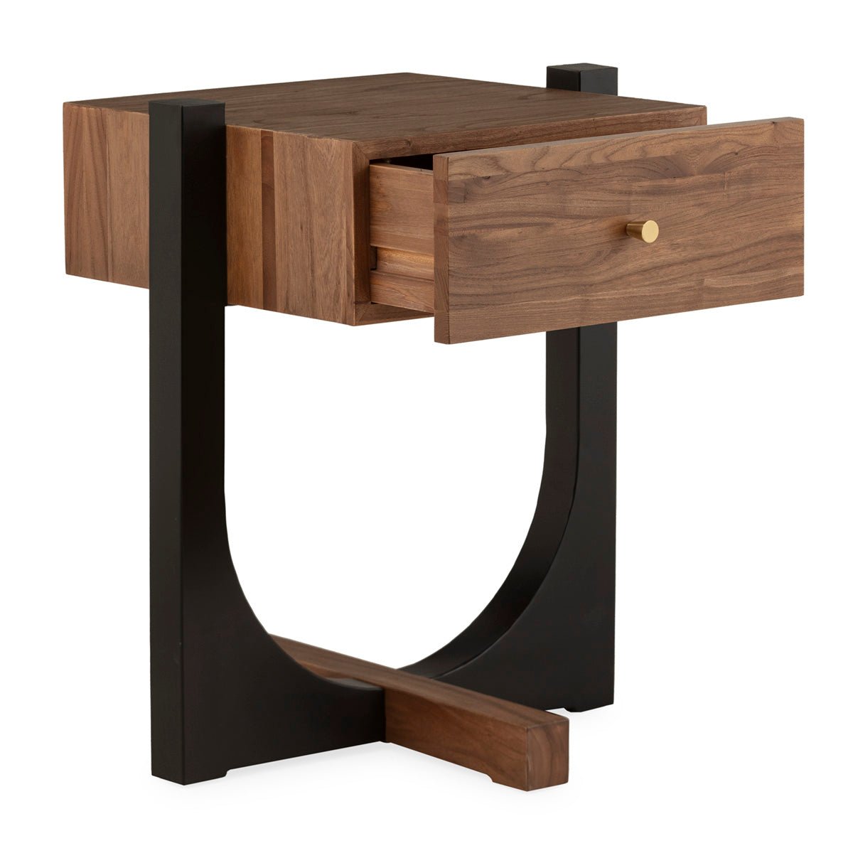 Madera Metal Bedside Table - Ideal Furniture ES