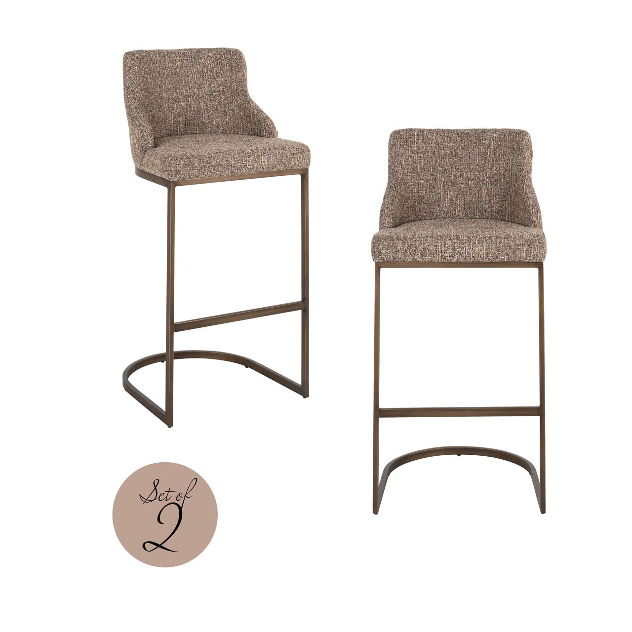 Bolton Bar Stool SET OF 2 - Ideal Furniture ES