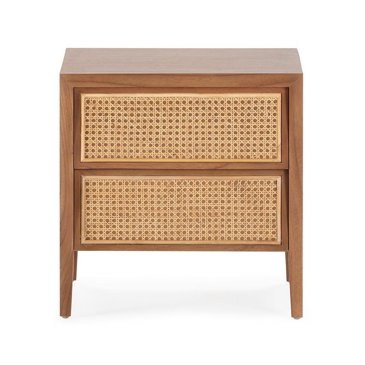 Madera Cedro Ratan 2 Bedside Table - Ideal Furniture ES