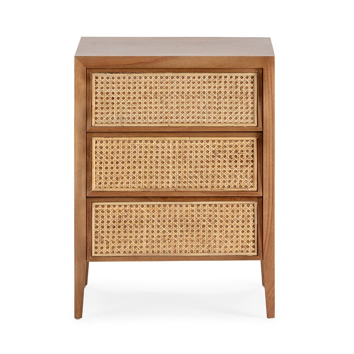 Madera Cedro Ratan Bedside Table - Ideal Furniture ES