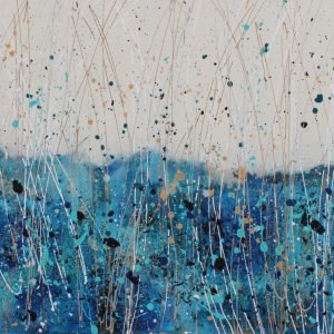 Oil paining Amapola azul - Ideal Furniture ES