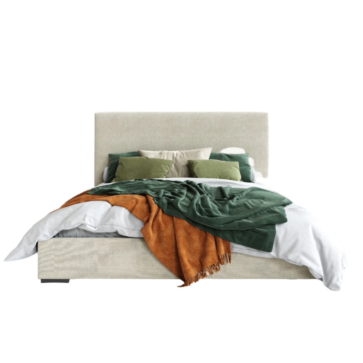 estepona modern bed with headboard in beige, available in bel air, benalmadena, casares, duqeuesa, fuengirola, gibraltar, malaga, sotogrande, estepona.