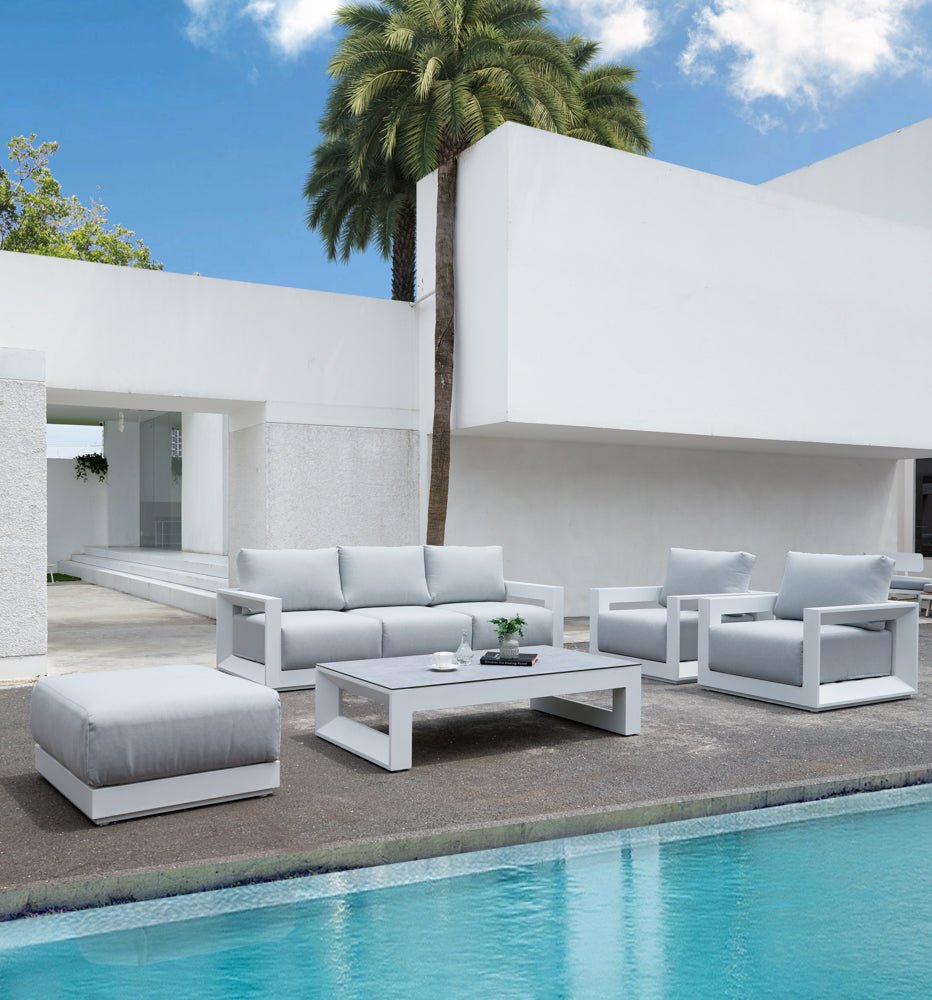 White Onix Puff - Ideal Furniture ES