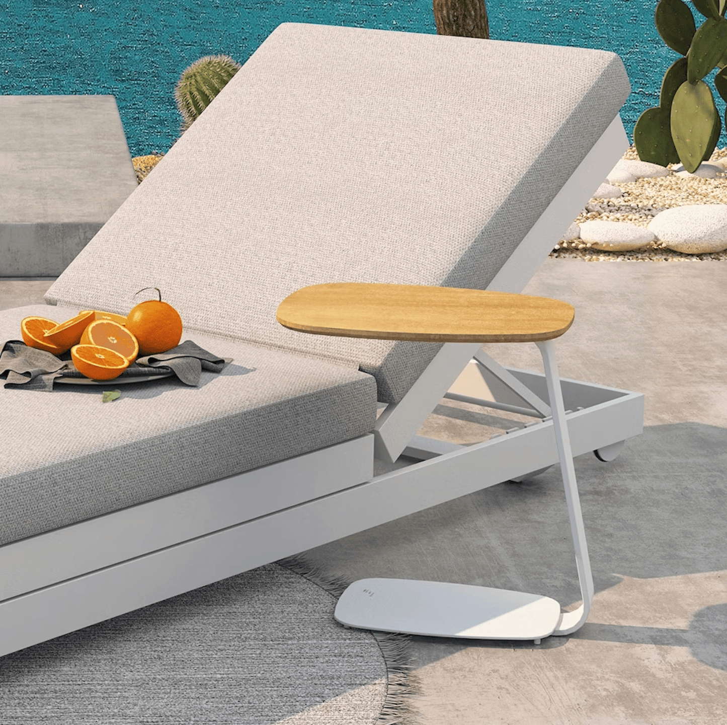 Gentle support table teak anthracite - Ideal Furniture ES