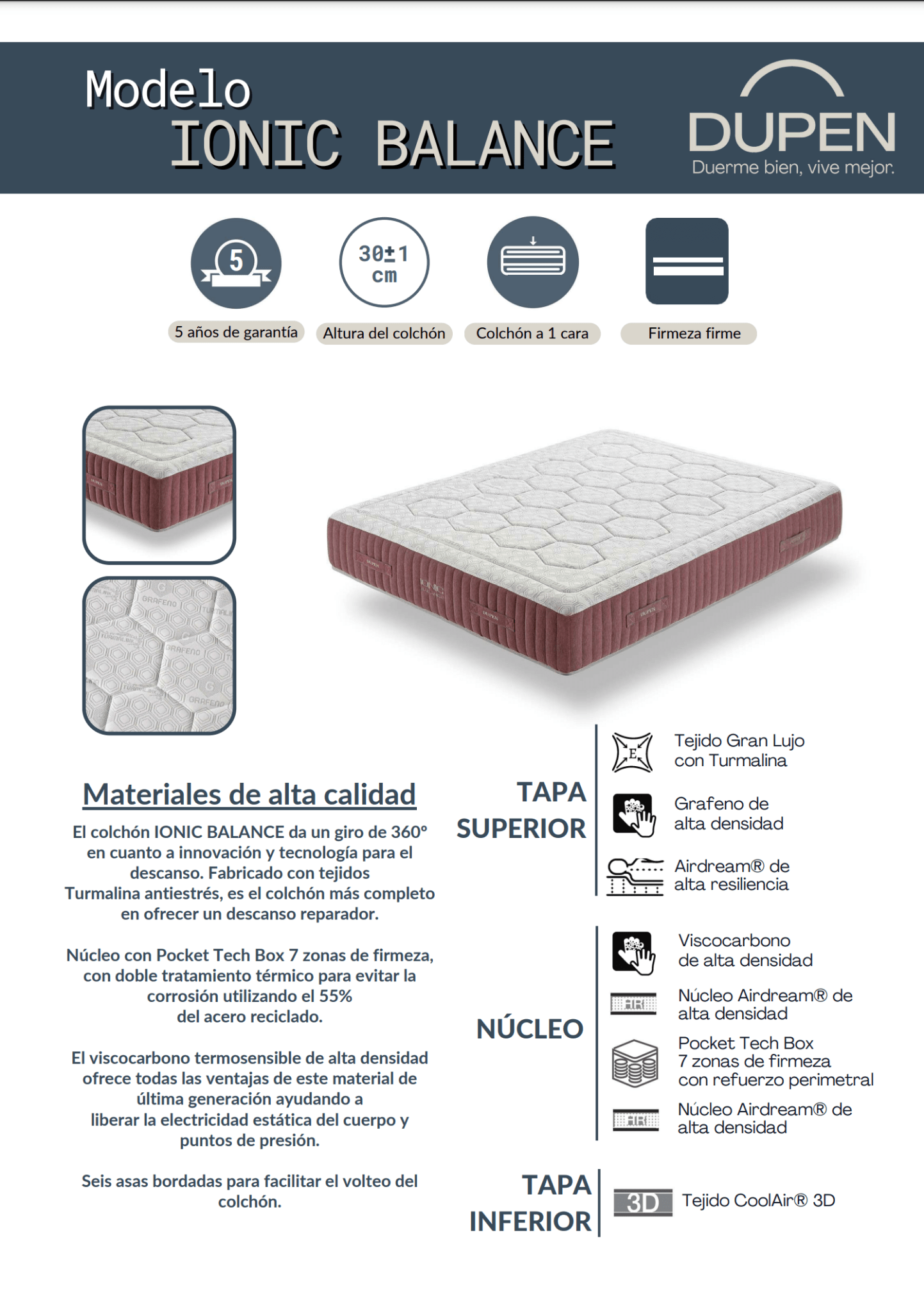 Ionic Balance Mattress - Ideal Furniture ES