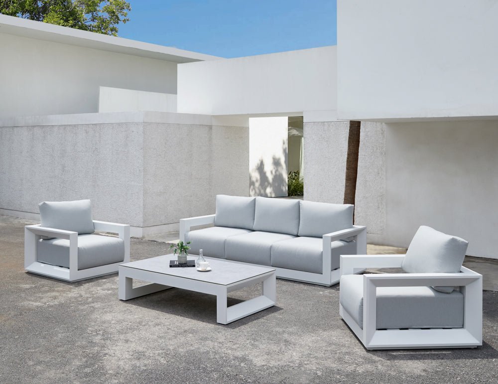 White Onix 3 seater sofa - Ideal Furniture ES