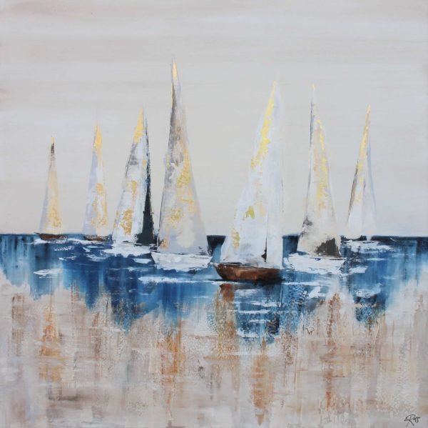 Oil paining Veleros - Ideal Furniture ES