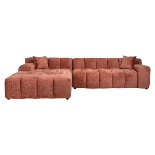 modern stylish cube shaped furniture sofa in red color chaise lounge available in marbella, malaga, estepona, duquesa.