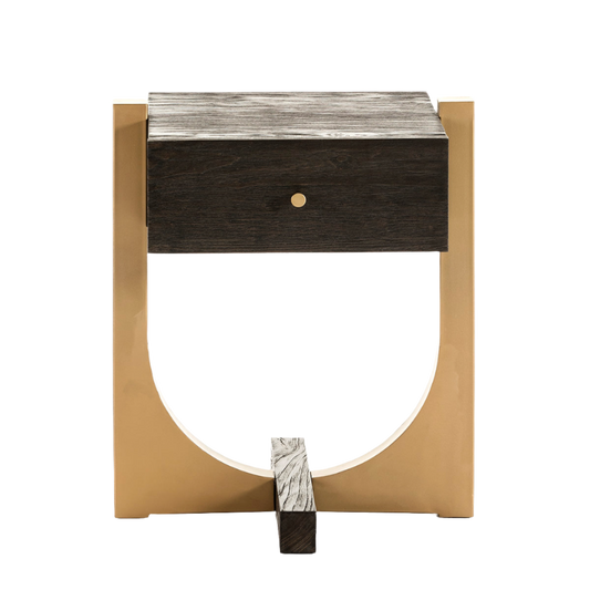 Madera Metal Bedside Table