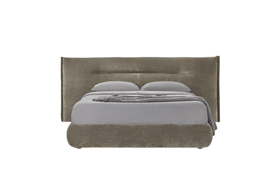 elegant italian modern bed with stylish headboard, bed base included, available in marbella, fuengirola, gibraltar, malaga, estepona, etc