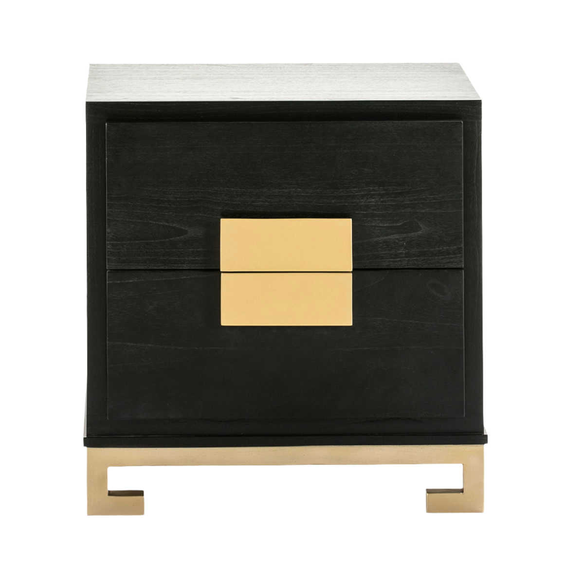 Madera Negro Dorado Bedside Table