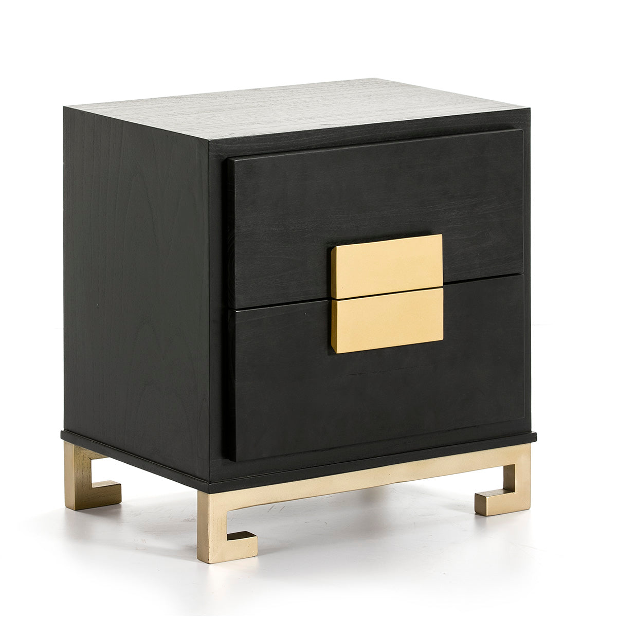 Madera Negro Dorado Bedside Table