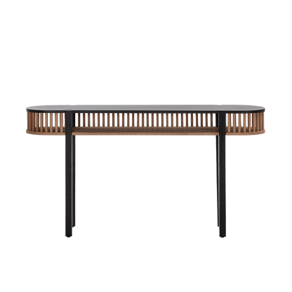 Wooden Black Cage Dressing Table - Ideal Furniture ES