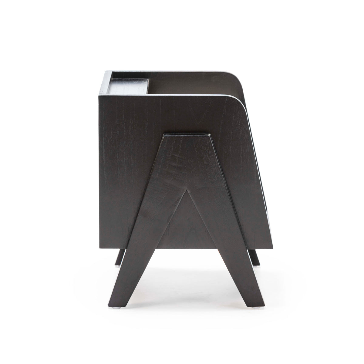 Madera Cedro and Marmol Black Bedside Table