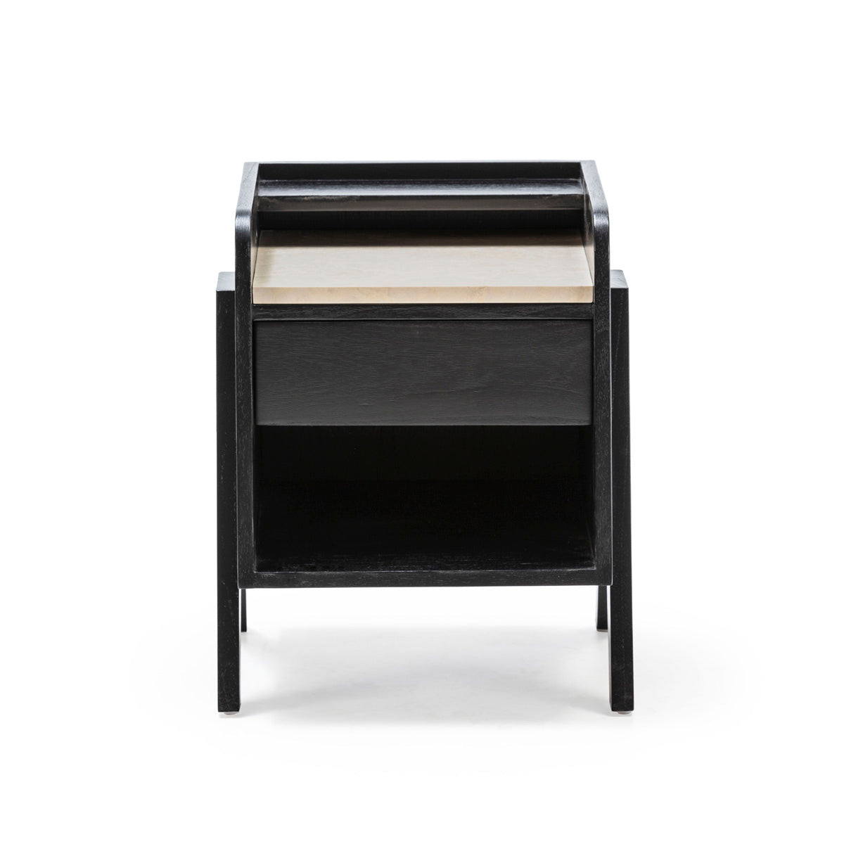 Madera Cedro and Marmol Black Bedside Table