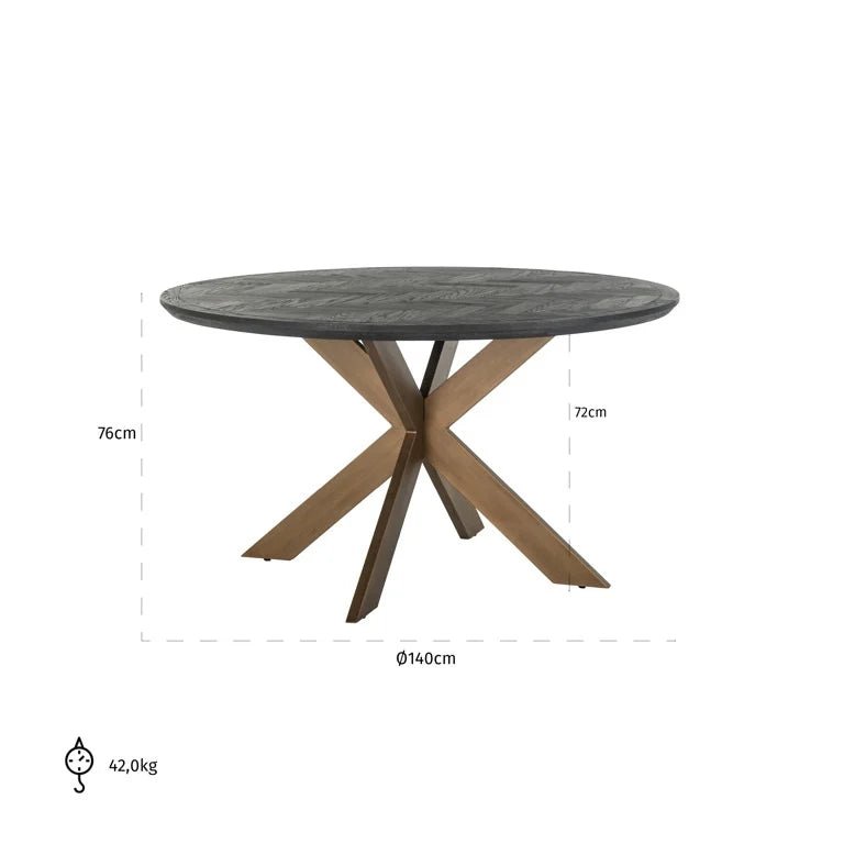 Blackbone Circular Dining Table - Ideal Furniture ES