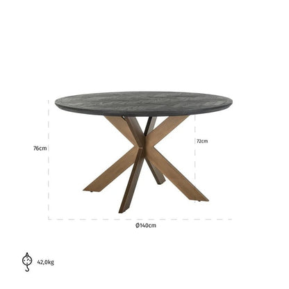 Blackbone Circular Dining Table - Ideal Furniture ES
