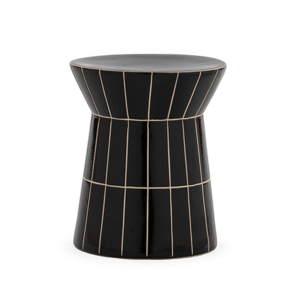 Black cera side table