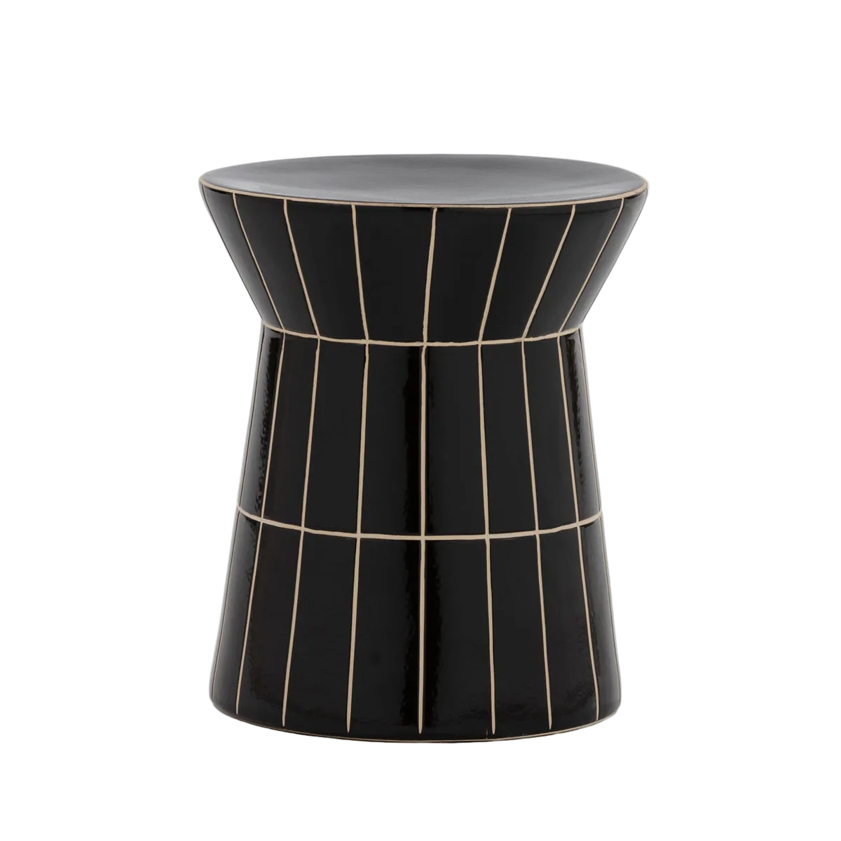 Black cera side table