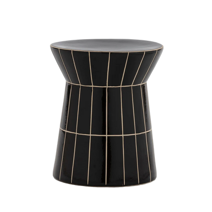 Black cera side table