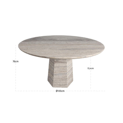 Westin travertine dining table