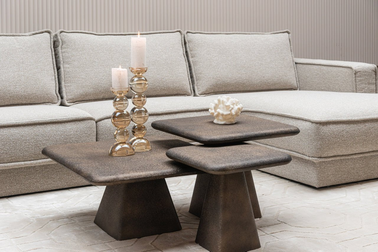 Marlie gold Coffee table (set of 3) - Ideal Furniture ES
