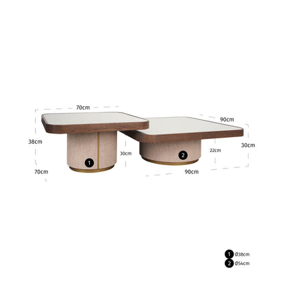 Willox Coffee table (SET OF 2) - Ideal Furniture ES
