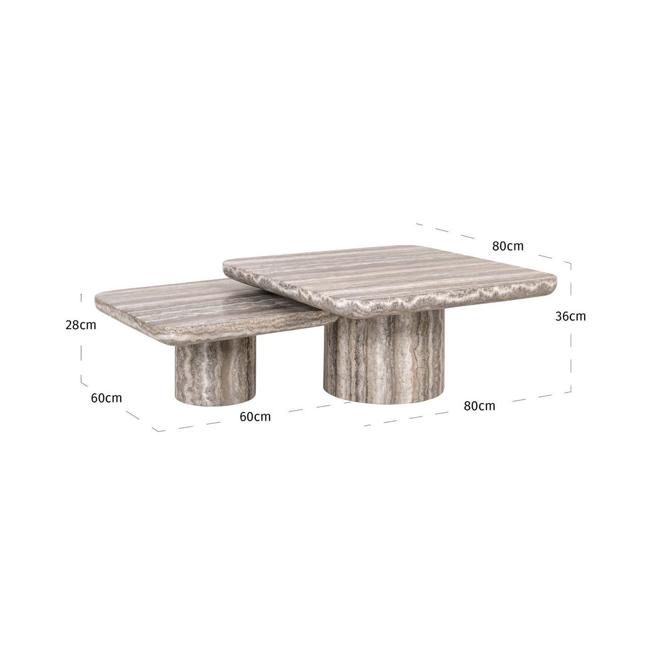 Dulce Coffee Table (SET OF 2) - Ideal Furniture ES