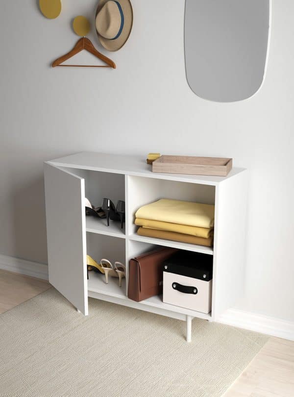 601-2 White Shoe Cabinet