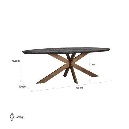 Blackbone Oval Dining Table