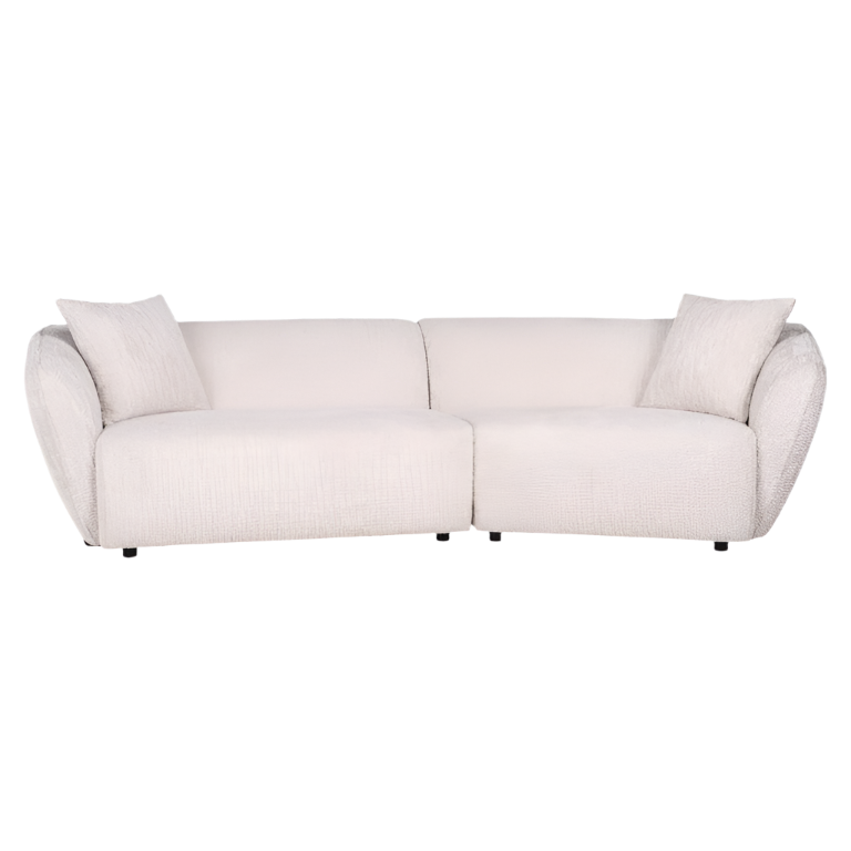 scandinavian style sofa in white color without legs , 3 seater available in marbella, malaga.