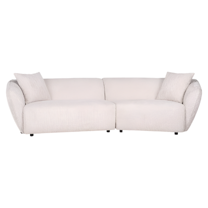 scandinavian style sofa in white color without legs , 3 seater available in marbella, malaga.