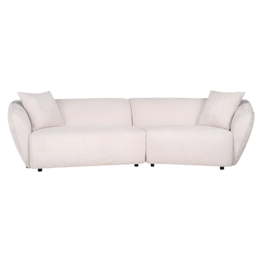 scandinavian style sofa in white color without legs , 3 seater available in marbella, malaga.