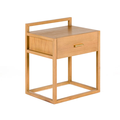 Madera Metal Natural Bedside Table