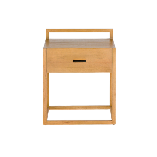 Madera Metal Natural Bedside Table