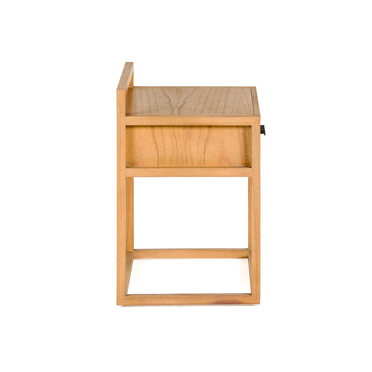 Madera Metal Natural Bedside Table