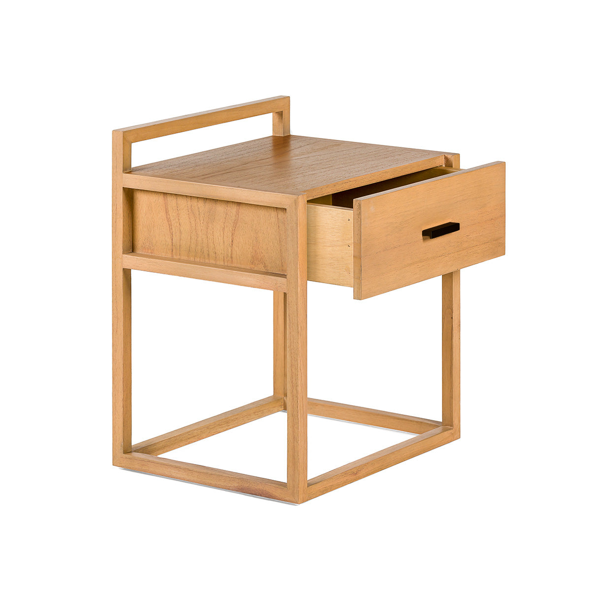 Madera Metal Natural Bedside Table