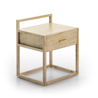 Madera Metal Natural Bedside Table