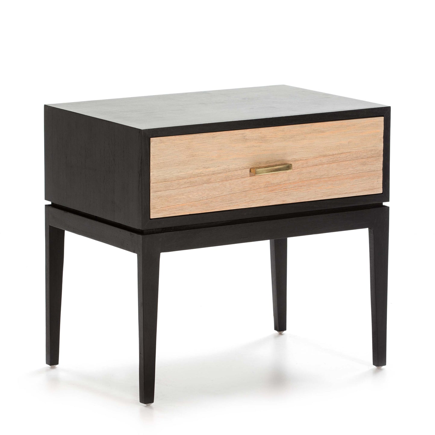 Madera Metal Natural  with legs Bedside Table