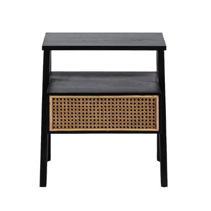 Madera Cedro Black/White Bedside Table