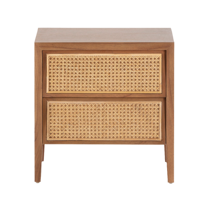 Madera Cedro Ratan 2 Bedside Table