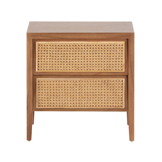 Madera Cedro Ratan 2 Bedside Table