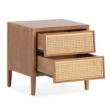 Madera Cedro Ratan 2 Bedside Table