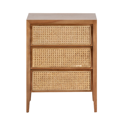 Madera Cedro Ratan Bedside Table