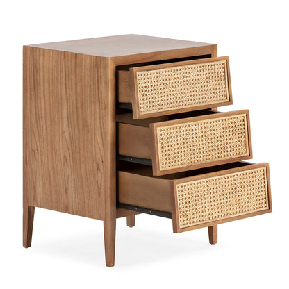 Madera Cedro Ratan Bedside Table