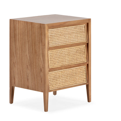 Madera Cedro Ratan Bedside Table