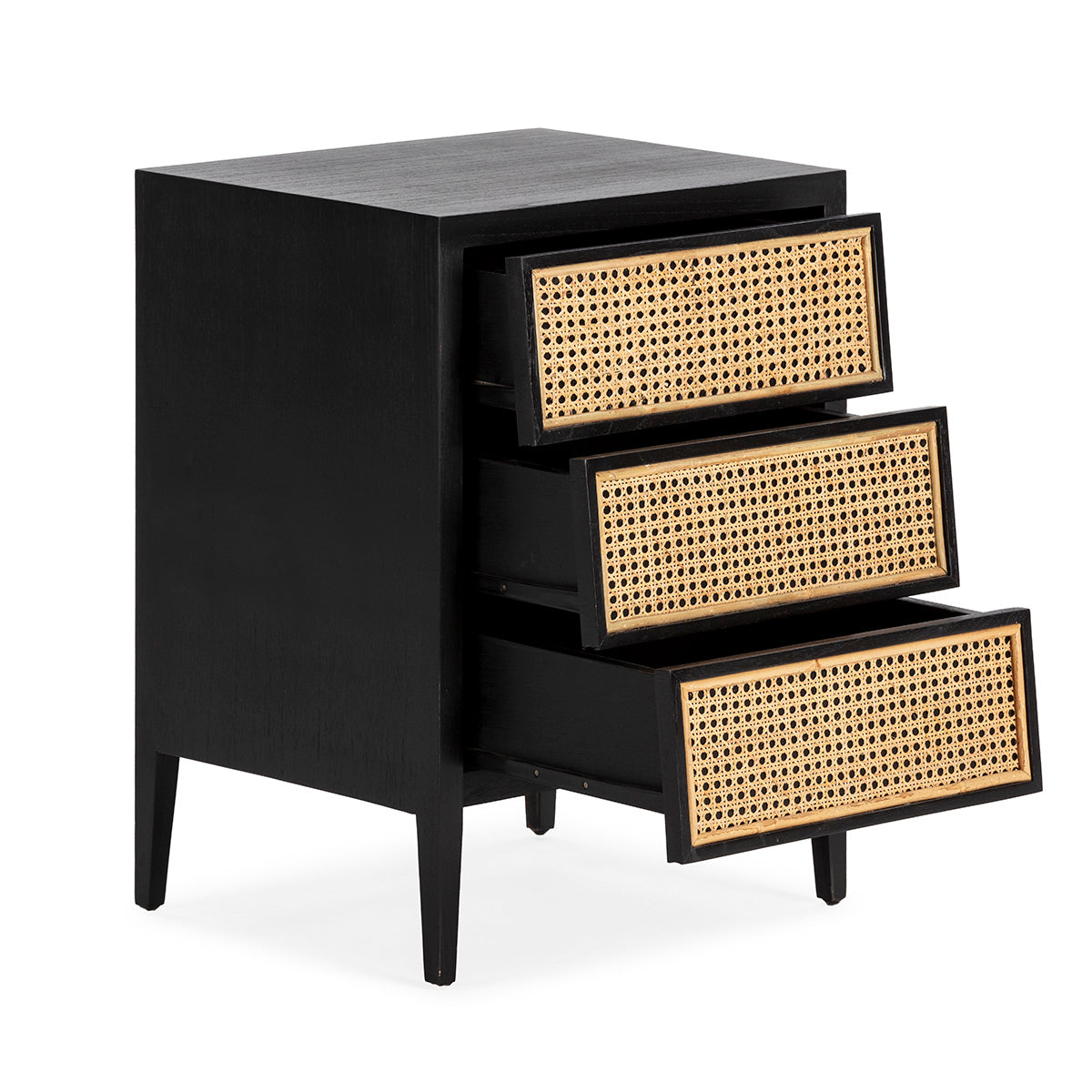 Madera Cedro Black Bedside Table