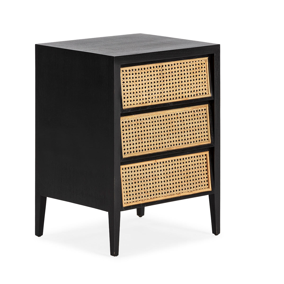 Madera Cedro Black Bedside Table